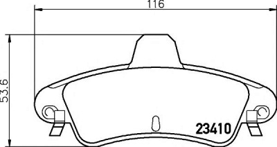HELLA PAGID 8db355012191 -  Комплект тормозных колодок, дисковый тормоз